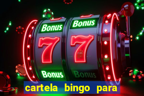 cartela bingo para cha de cozinha imprimir gratis